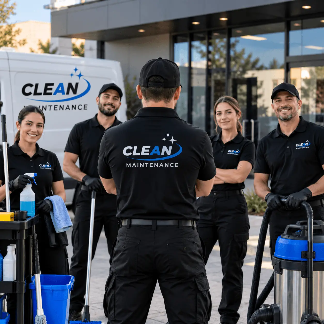 Équipe Clean Maintenance en entretien commercial sur la Rive-Sud de Montréal